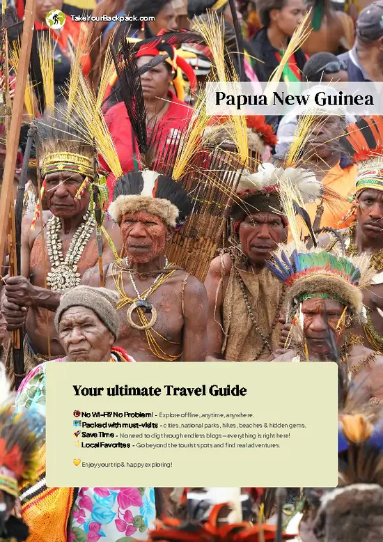 example page 0 from our offline Travel Guide for Papua New Guinea